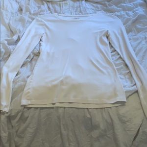 white long sleeve top